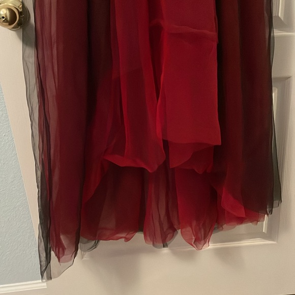 NWOT Dress the Population Maxi with gauzy layers of red and black - Small - Picture 2 of 5